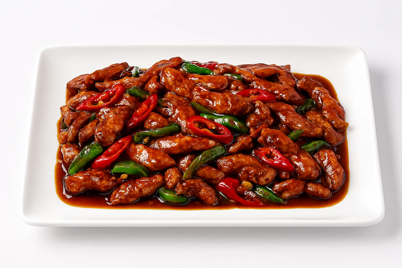 strifried chicken breast in plate optimized